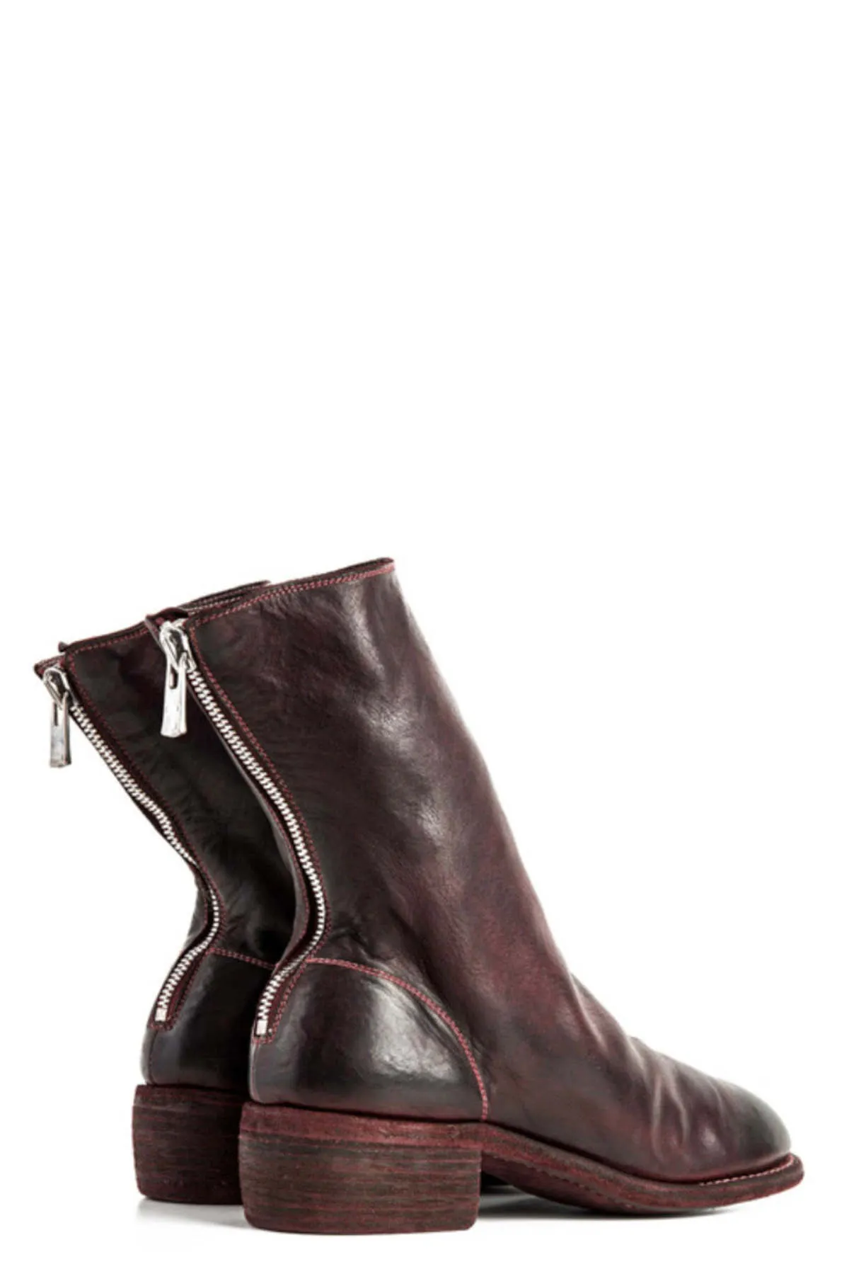 788 leather boots - Burgundy