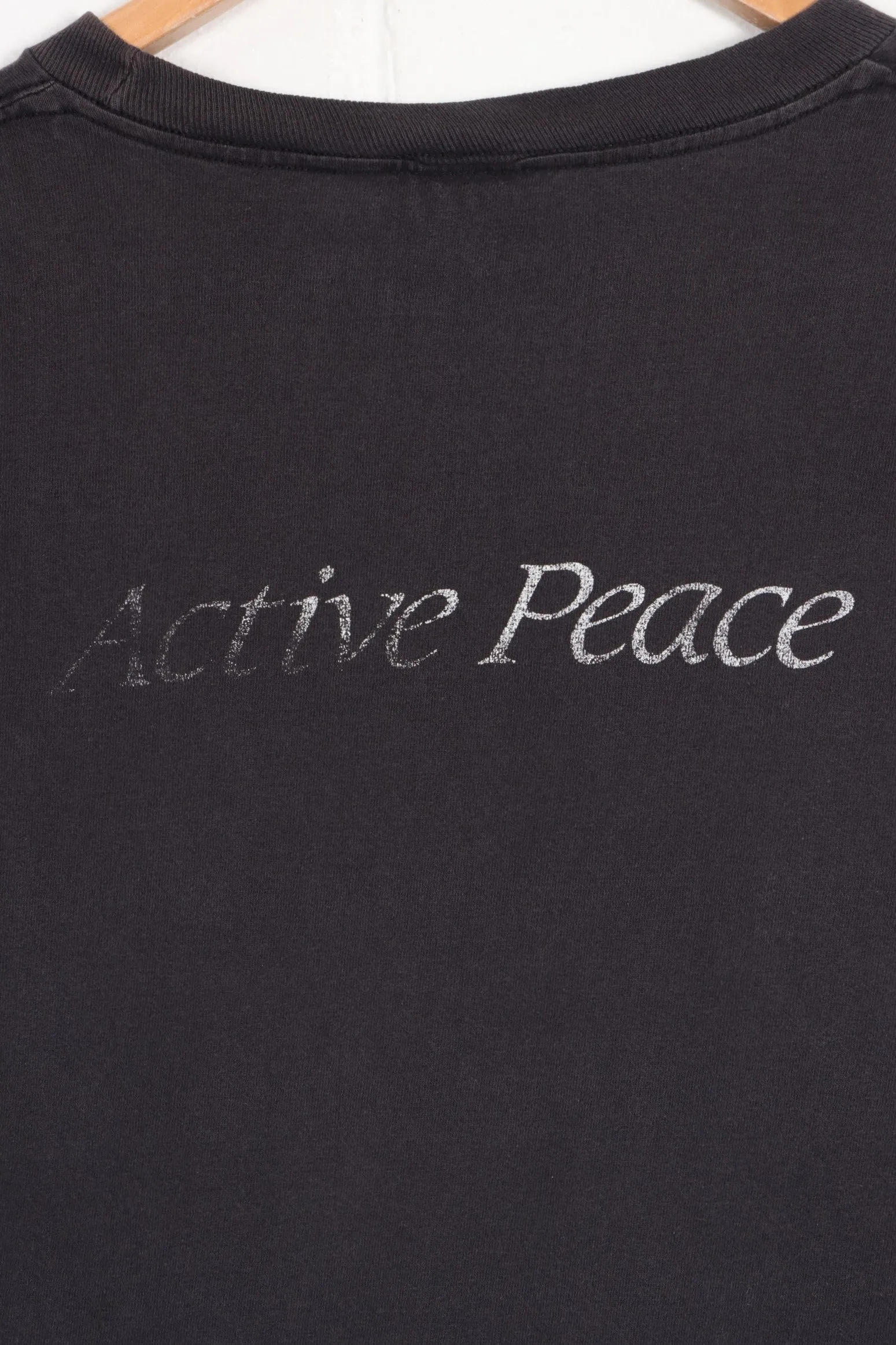 Active Peace Scripture Front Back Single Stitch T-Shirt USA Made (XL)