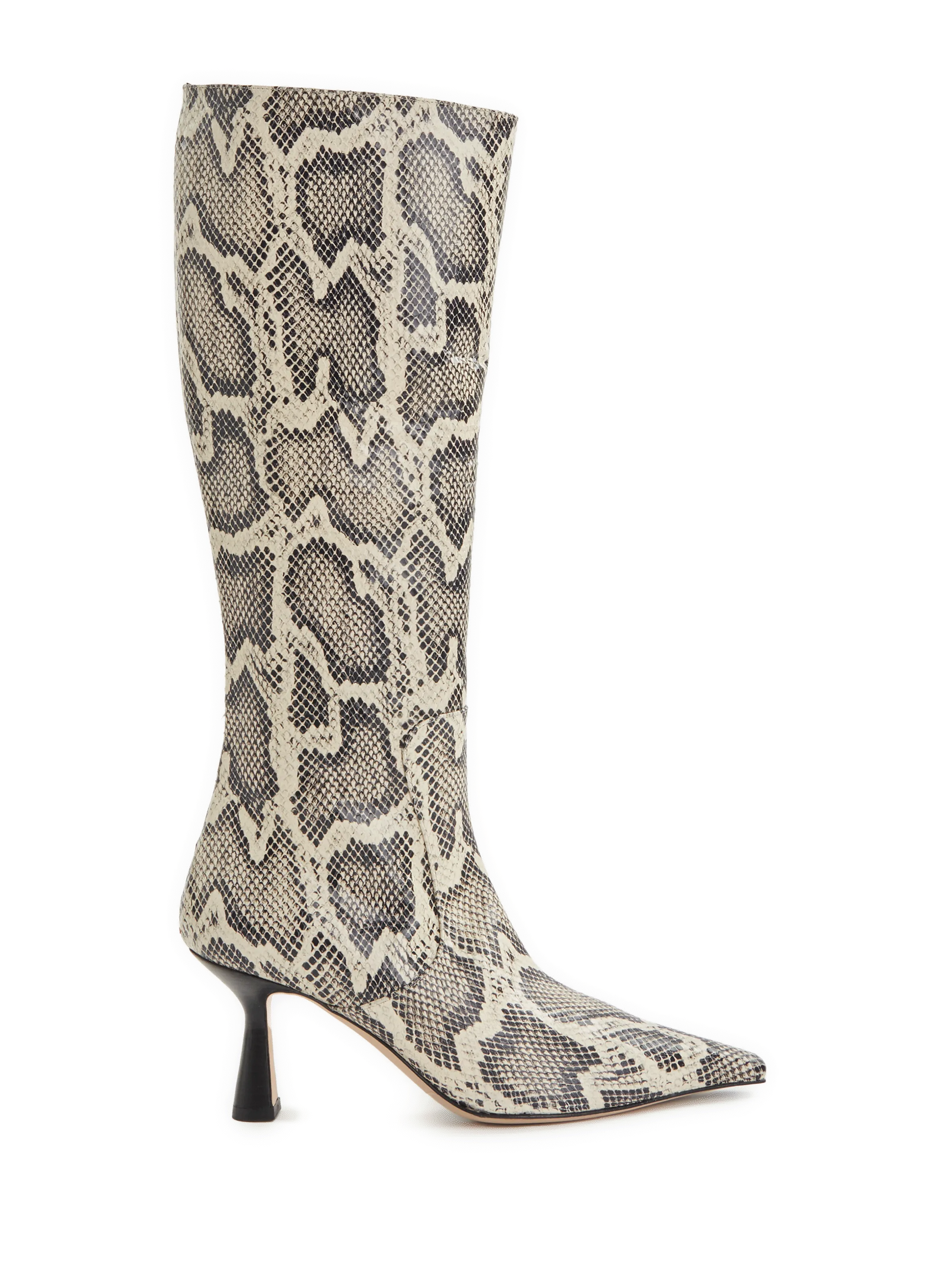 AEYDE  Printed leather boots - Beige