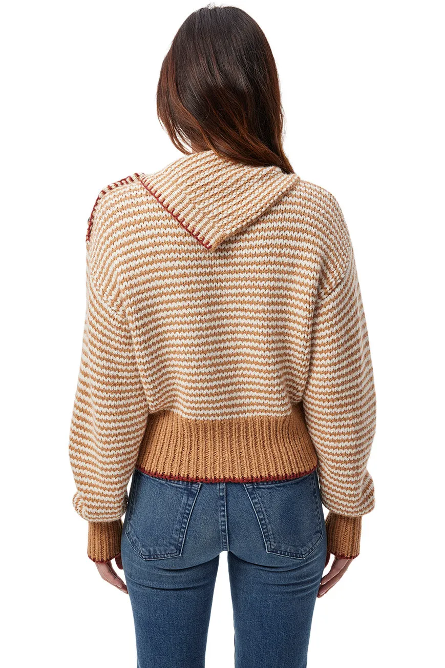 AMO Denim Stefania Sweater in Brown Sugar