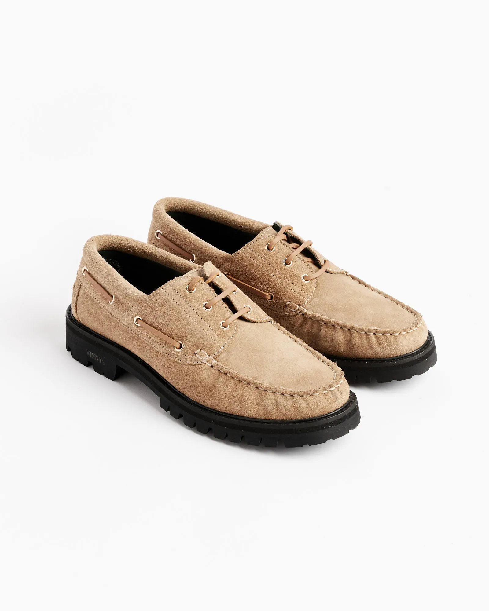 Aztec Boat Suede Shoe in Sand