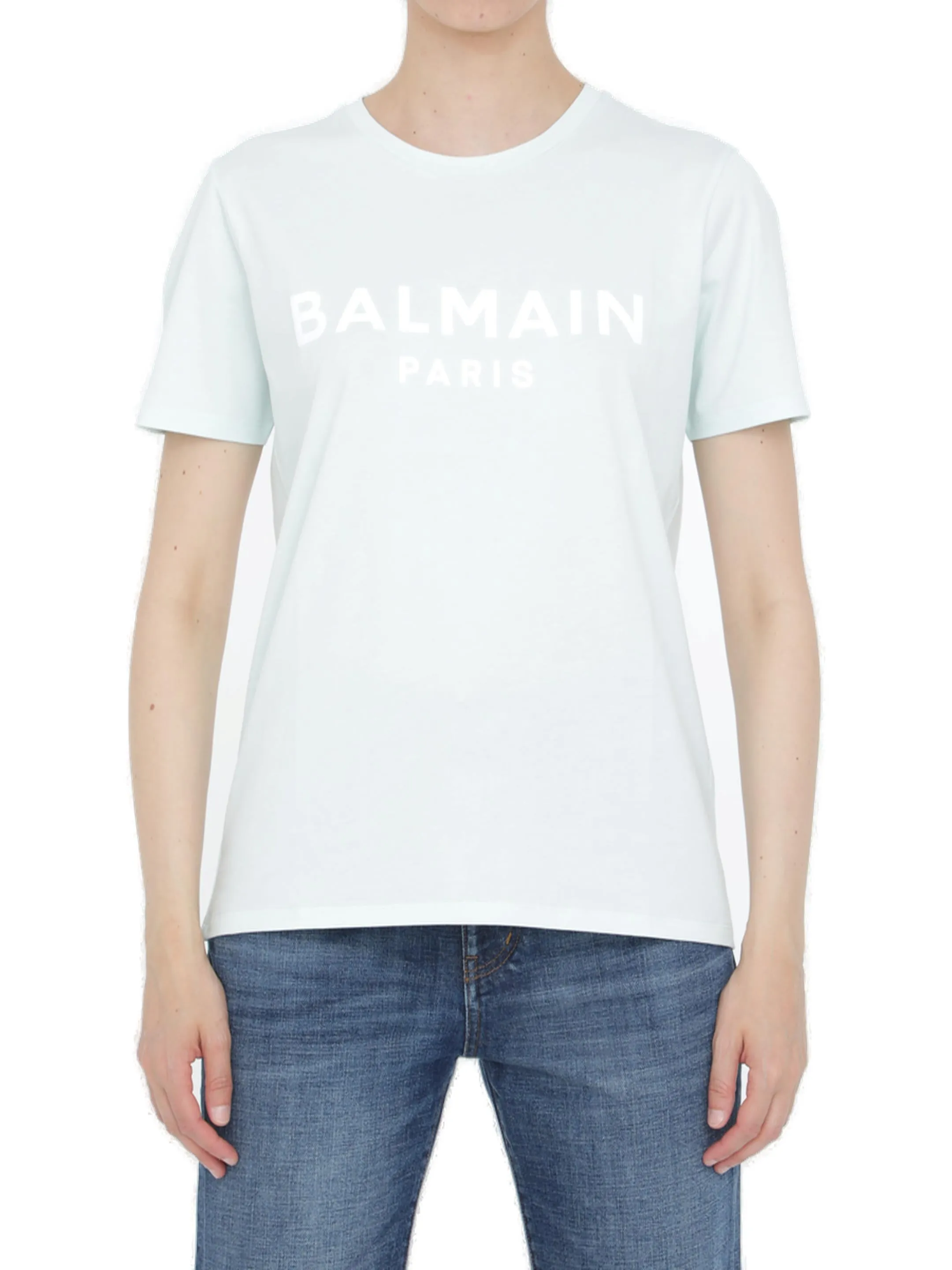 Balmain Logo Printed Crewneck T-Shirt