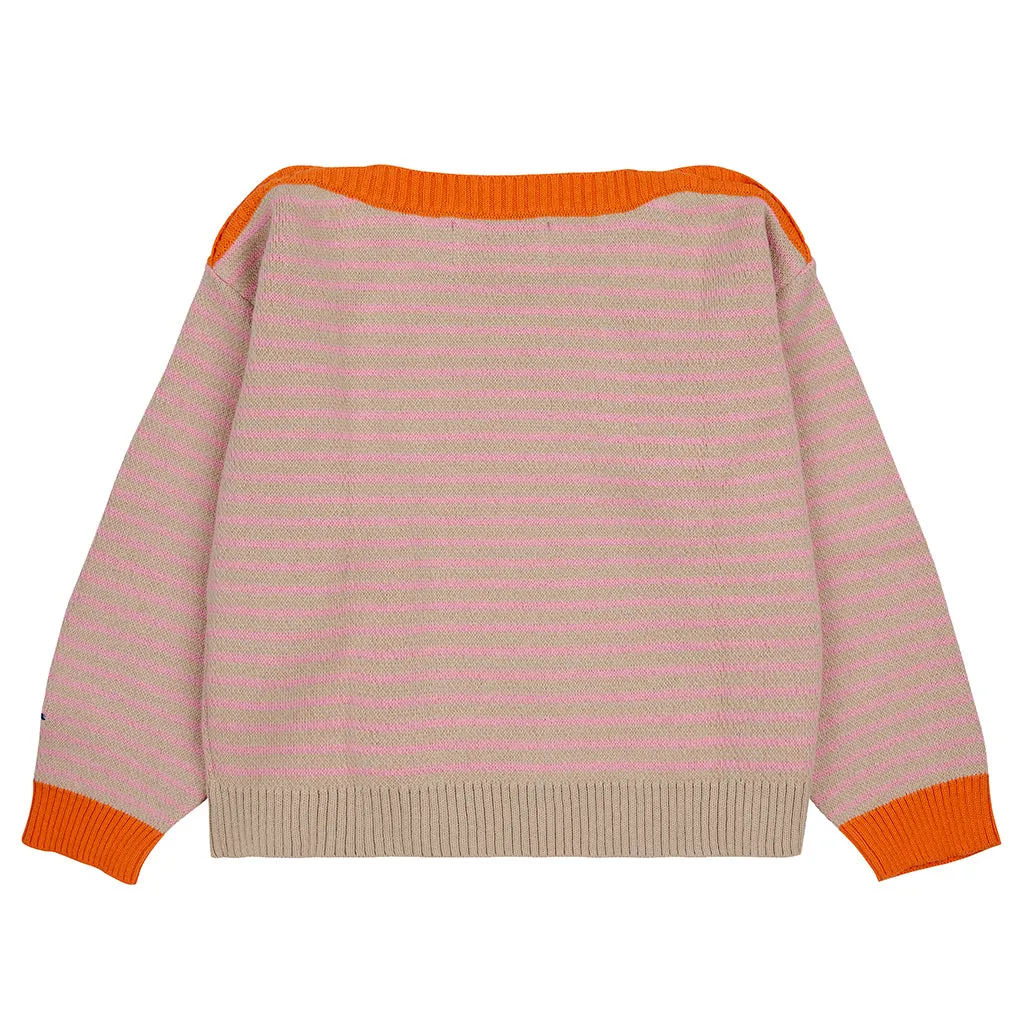 Bobo Choses Baby Knitted Sweater Pink Stripes