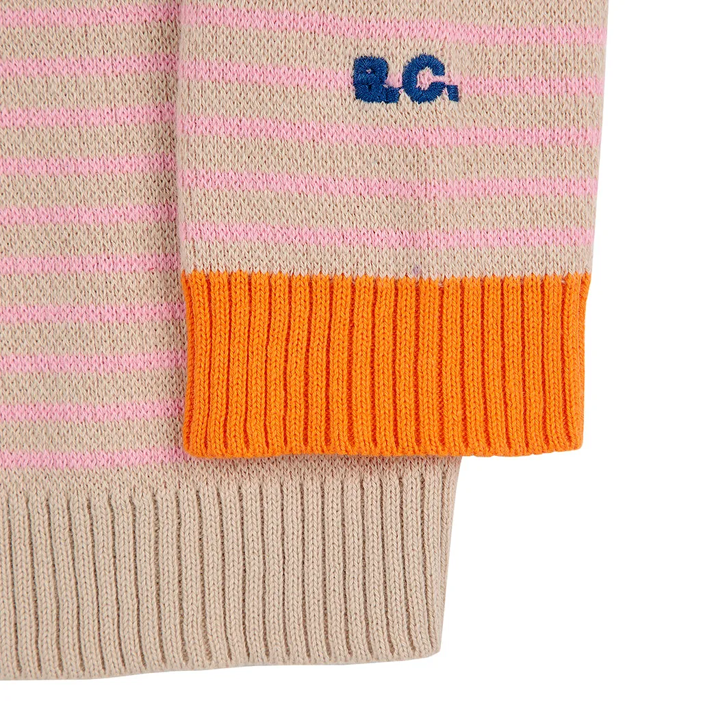 Bobo Choses Baby Knitted Sweater Pink Stripes