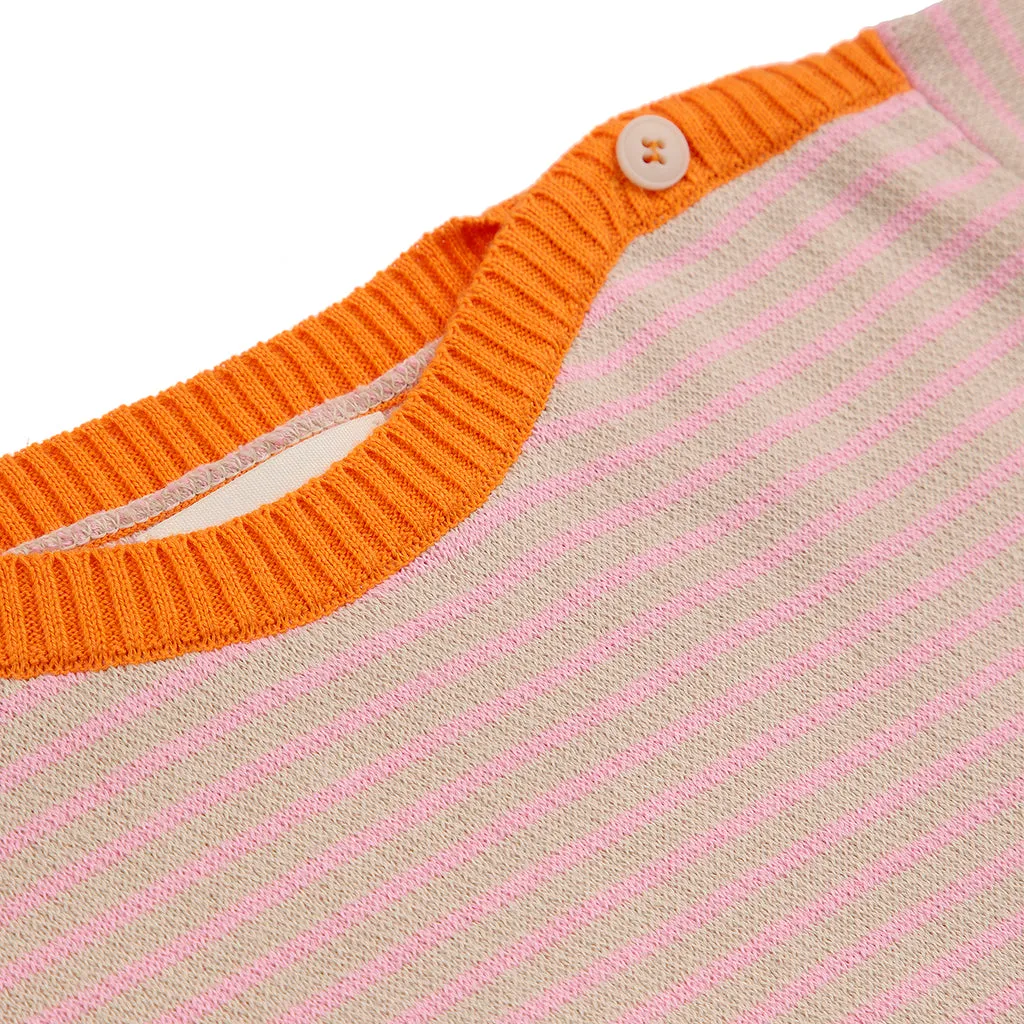 Bobo Choses Baby Knitted Sweater Pink Stripes