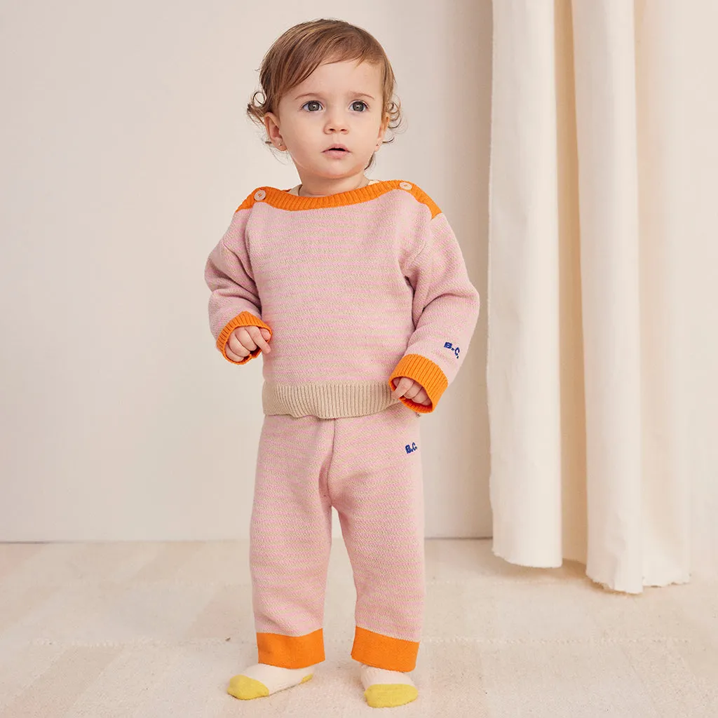 Bobo Choses Baby Knitted Sweater Pink Stripes