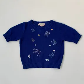 Bonpoint Royal Blue Cotton Sweater: 4 Years