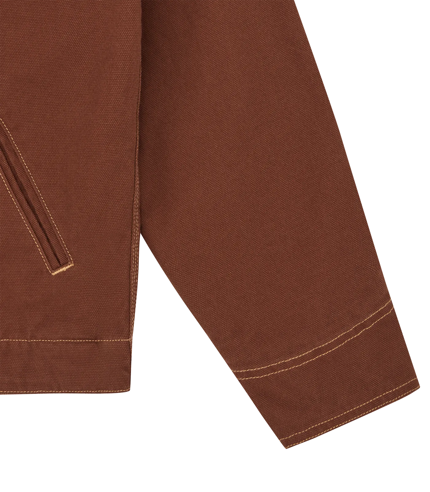 CANVAS LINED WORK JACKET - BROWN