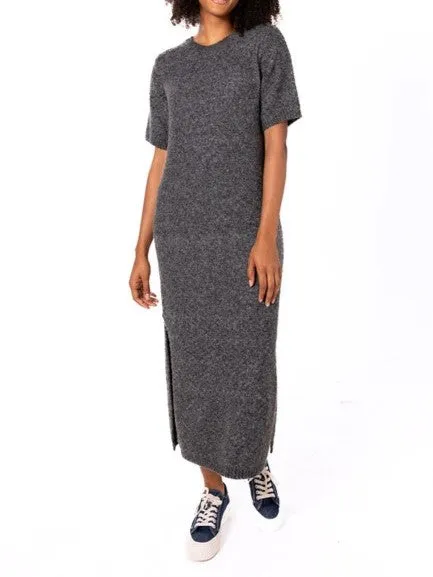 C'EST MOI Knit Crewneck Maxi Sweater Dress