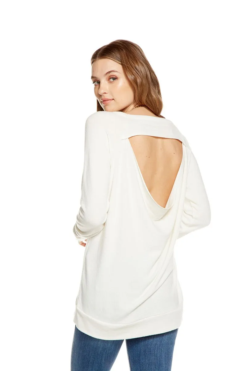 Chaser Love My Rescue Open Back Sweater