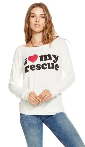 Chaser Love My Rescue Open Back Sweater