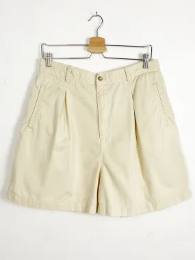 CHAUS Khaki Pleat Front Cotton Trouser Shorts