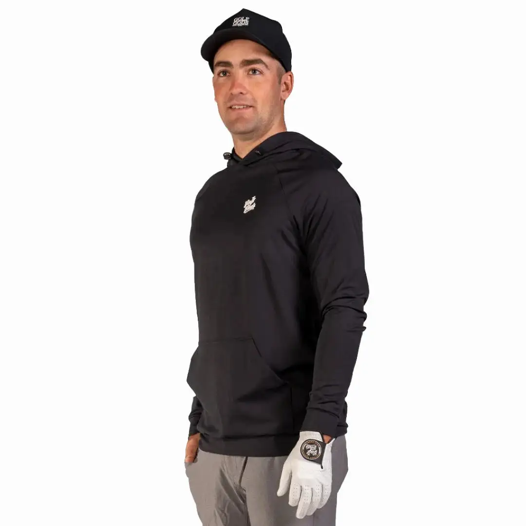 Clubhouse Script Hoodie in Black