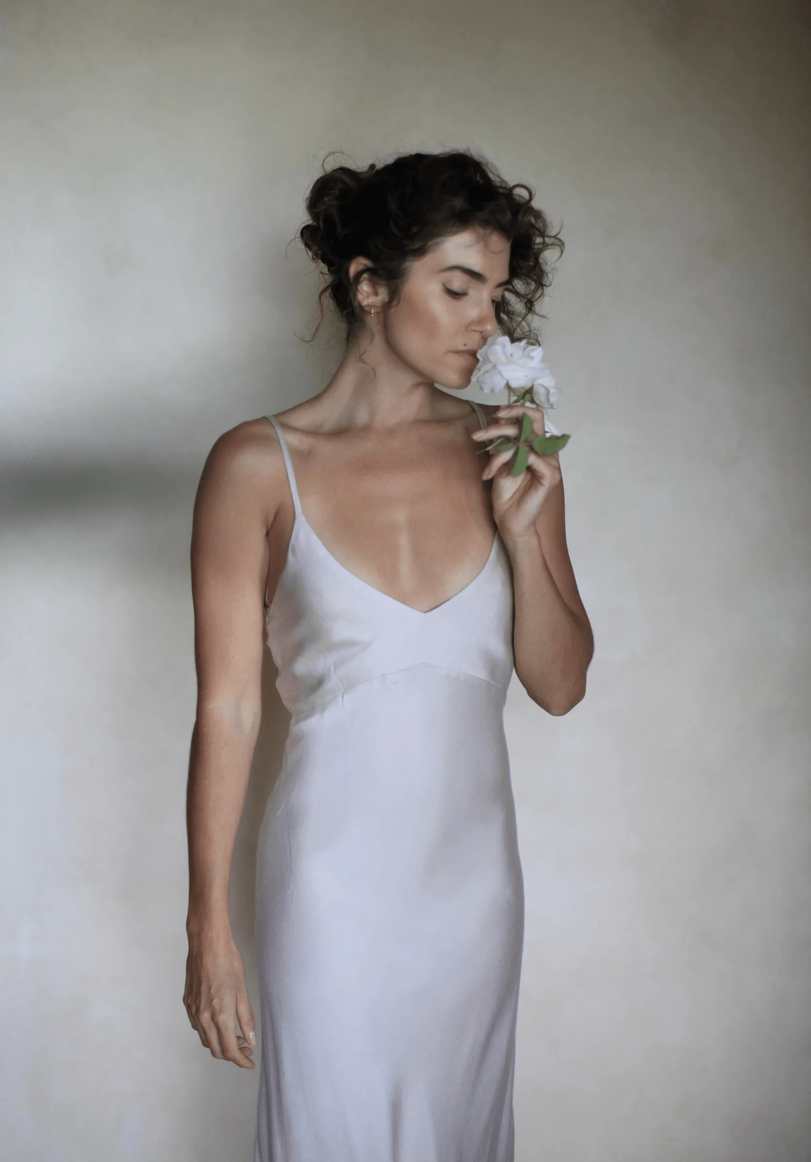 Cream Modal Slip Dress