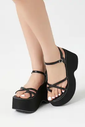 Crisscross Flatform Wedges