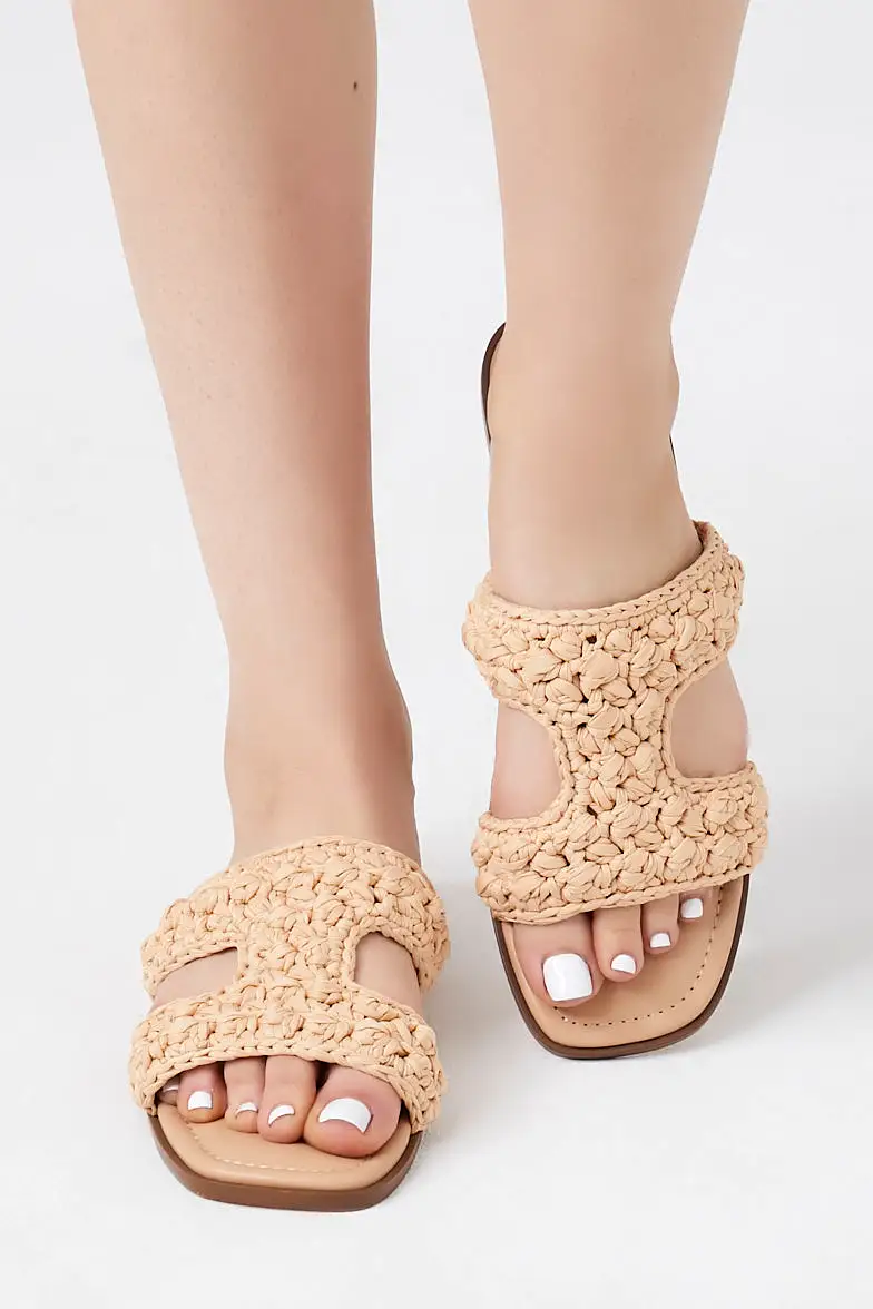 Crochet Woven Flat Sandals