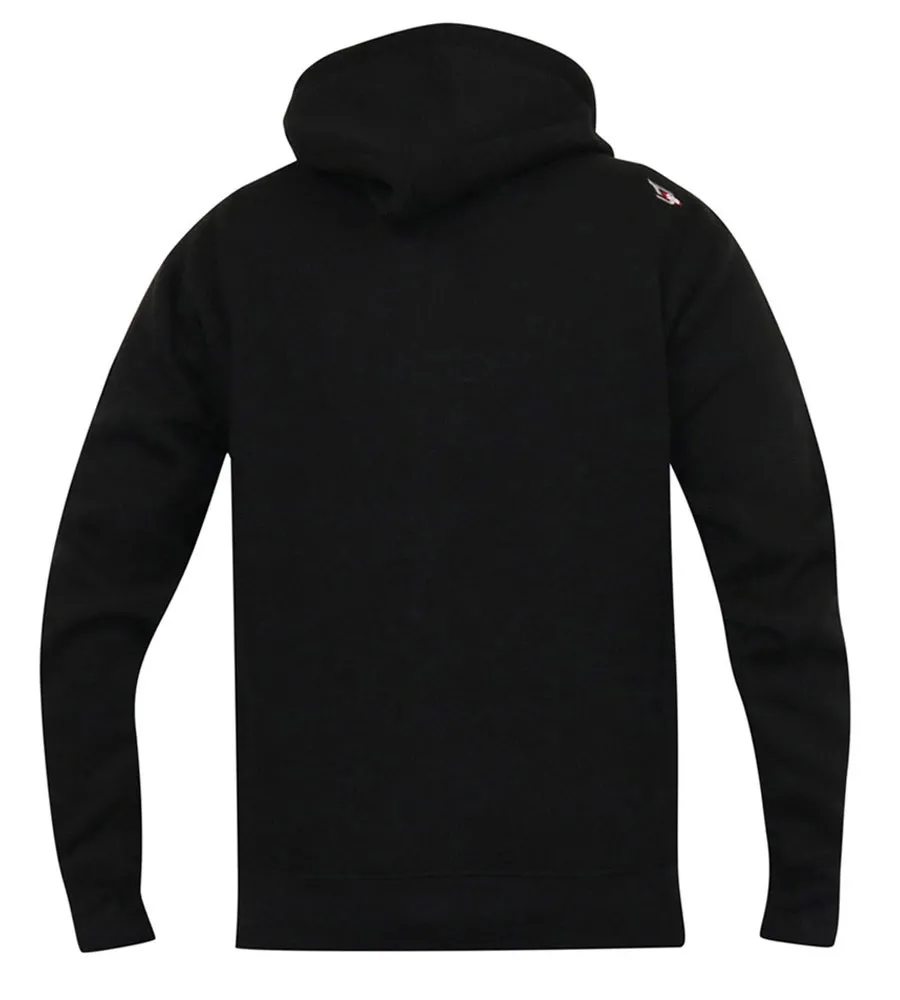 D555 Big Mens Hoodie With Full Zip and Chest Print (LINGARD)