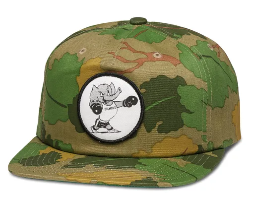 Diamond Supply Co Cartoon Elephant Boxer Camouflage Snapback Hat