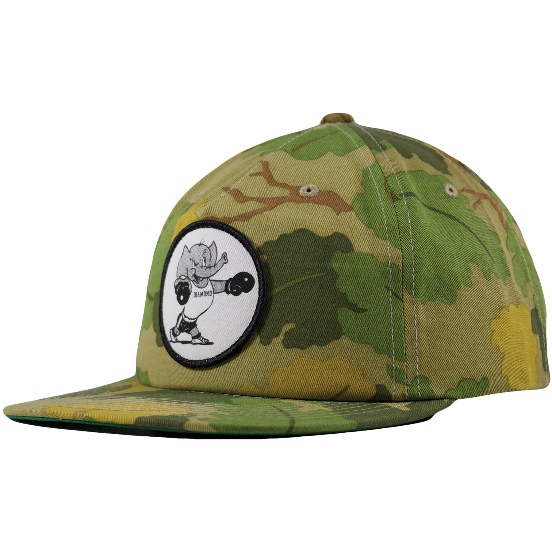 Diamond Supply Co Cartoon Elephant Boxer Camouflage Snapback Hat