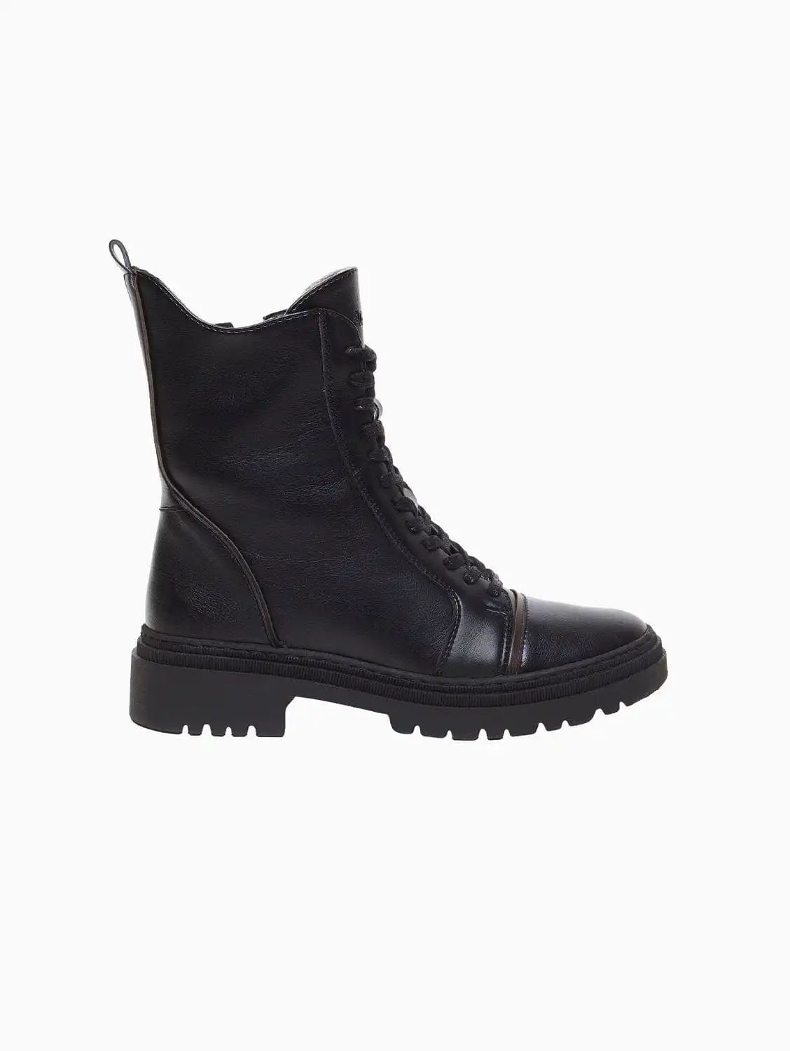 Edi Vegan Leather Ankle Boots | Black