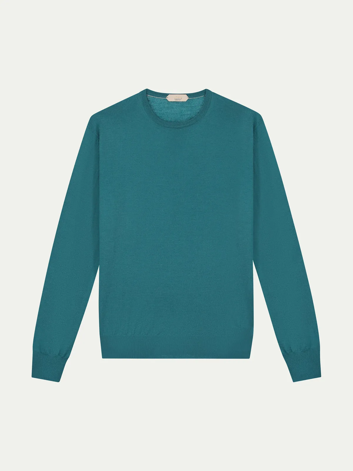 Extrafine Merino Crew Neck Sweater Carribean Blue