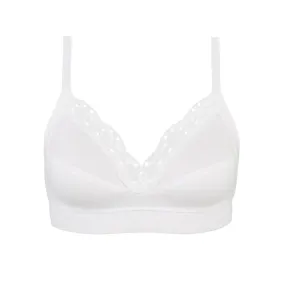 Feel Good Support Organic Cotton Bra - White