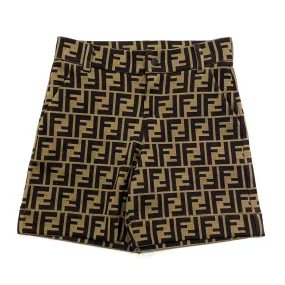 Fendi Kids Allover FF Motif Shorts