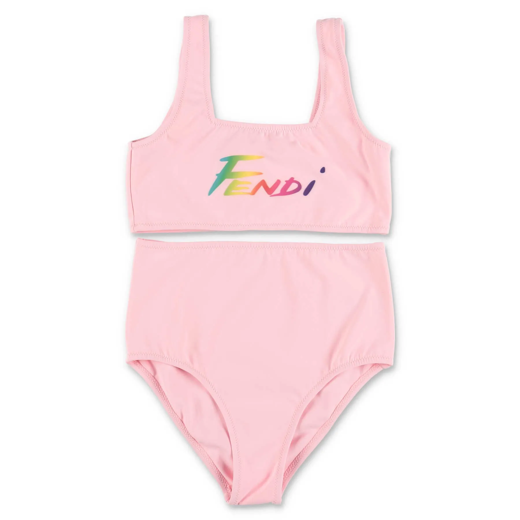 Fendi Kids Logo Printed Two-Piece Swimsuit