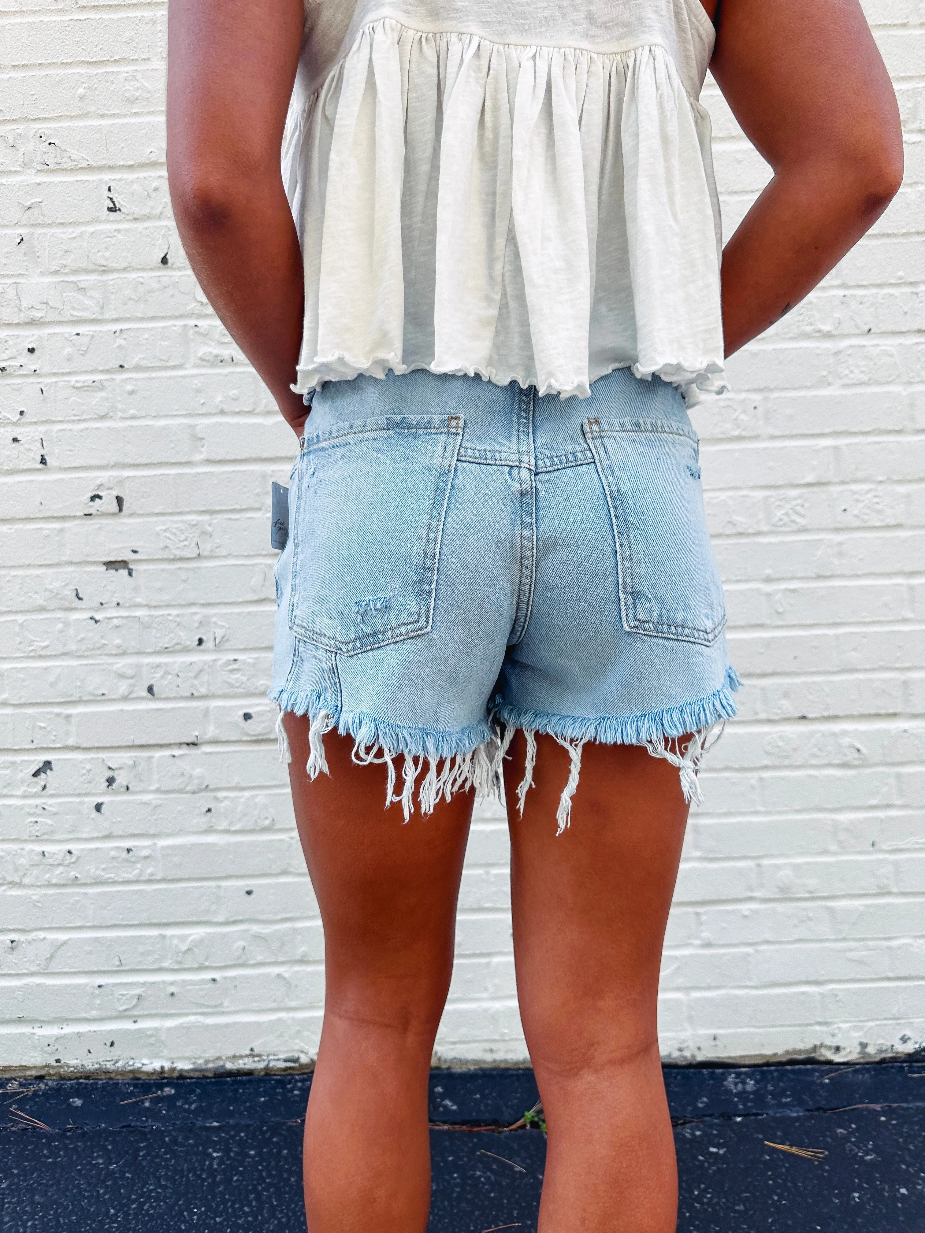 Free People Now Or Never Denim Short