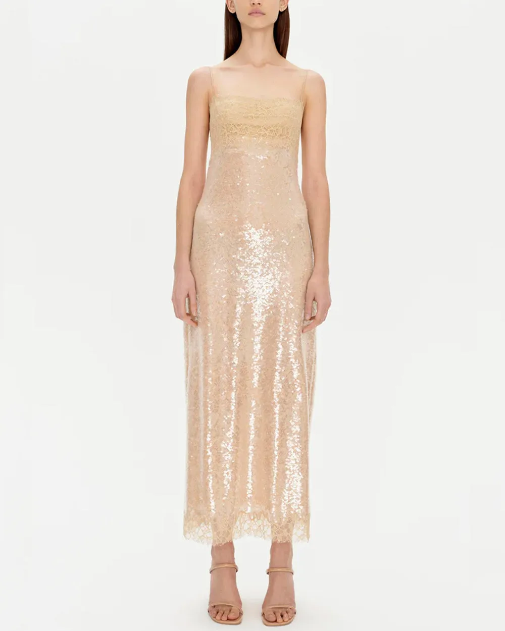 Ginger Root Sequin Valentina Slip Dress