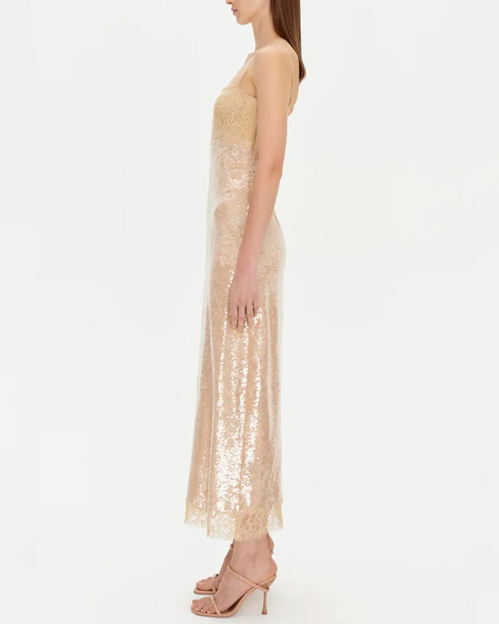 Ginger Root Sequin Valentina Slip Dress