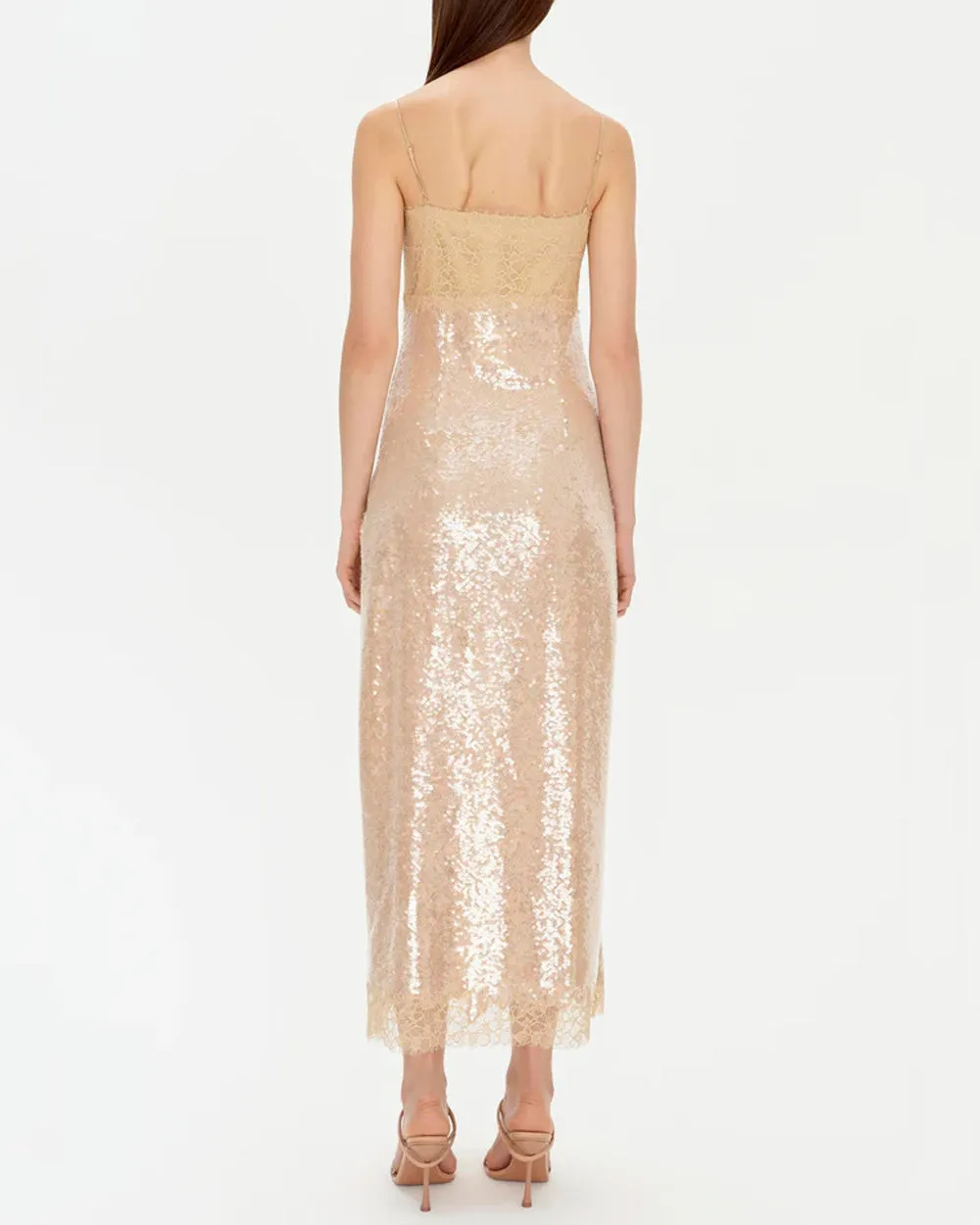 Ginger Root Sequin Valentina Slip Dress