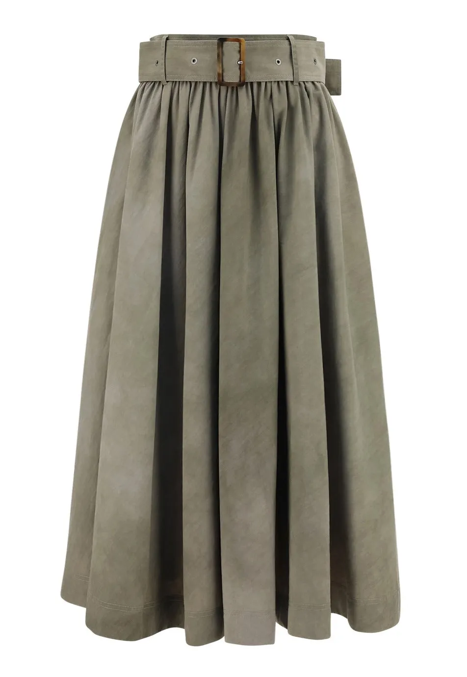 Golden Goose Deluxe Brand Estella Belted Flared Midi Skirt