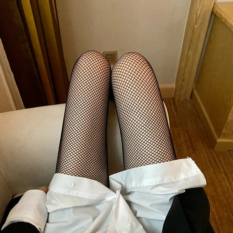 Hot Selling Slim Perfect Legs Sexy Women's Long Fishnet Mesh Nylon Tights Body Stockings Fish Net Pantyhose High Waist Hosiery