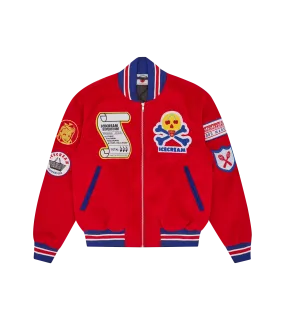 ICECREAM SUPPLIES VARSITY JACKET - RED