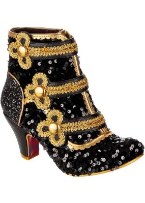 Irregular Choice Christmas Mouse King Boots Black