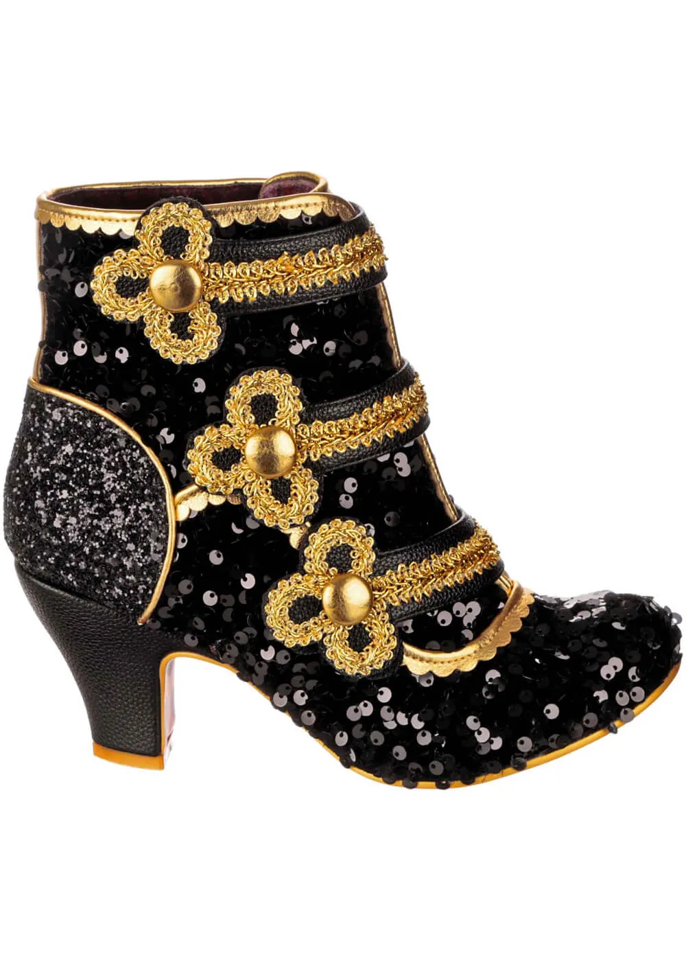 Irregular Choice Christmas Mouse King Boots Black