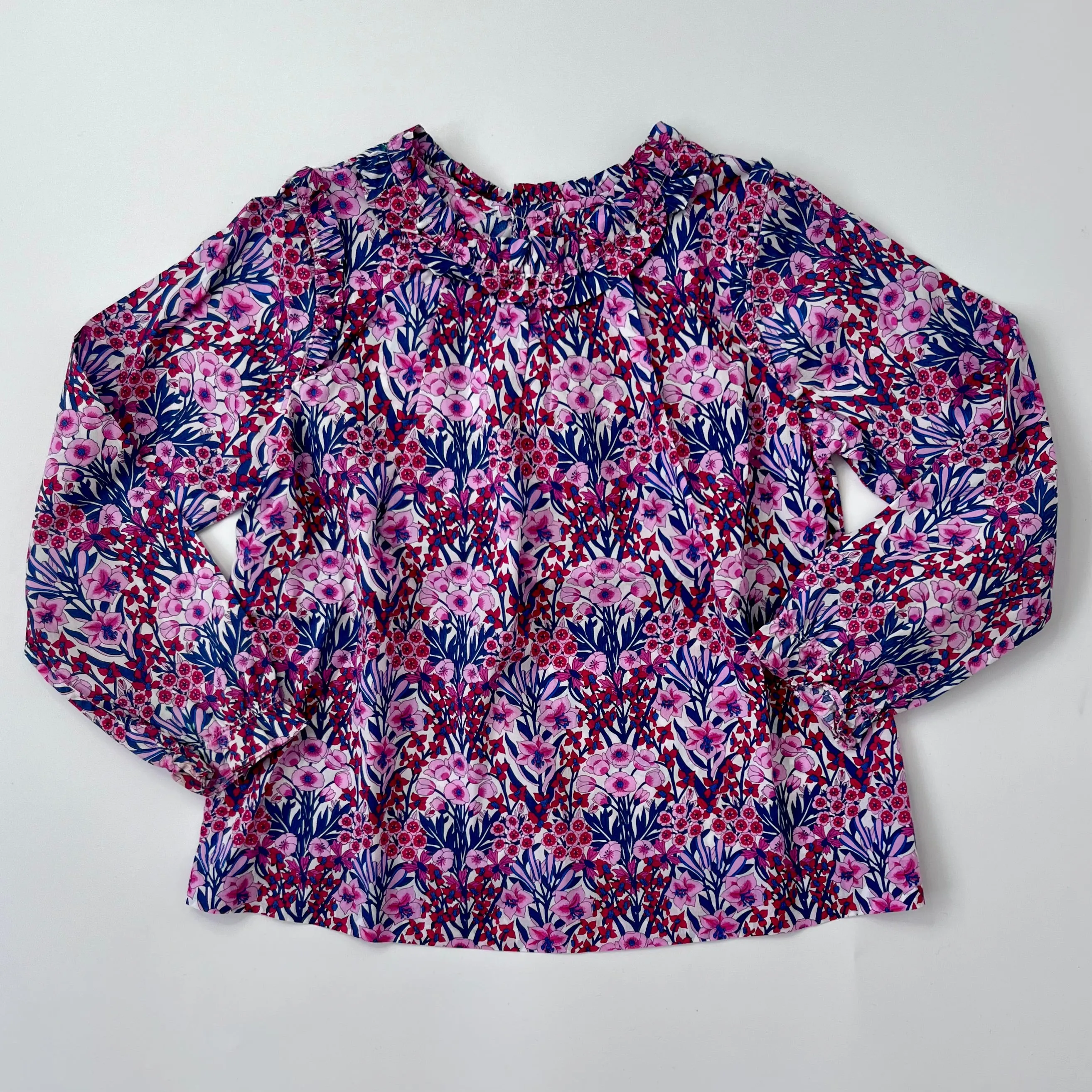 Jacadi Pink And Blue Liberty Print Blouse: 5 Years