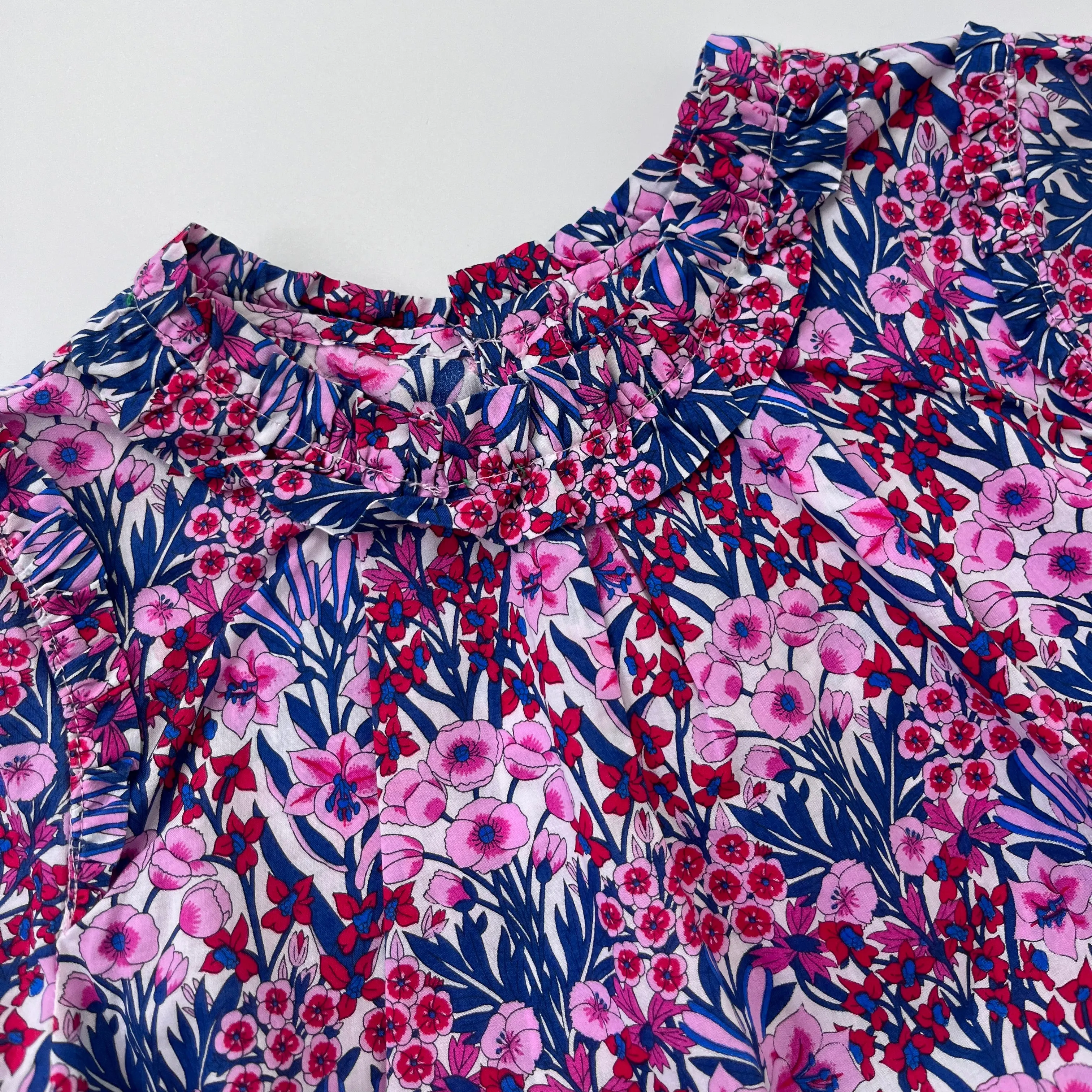 Jacadi Pink And Blue Liberty Print Blouse: 5 Years