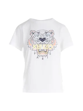 Kenzo Tiger Head Printed Crewneck T-Shirt