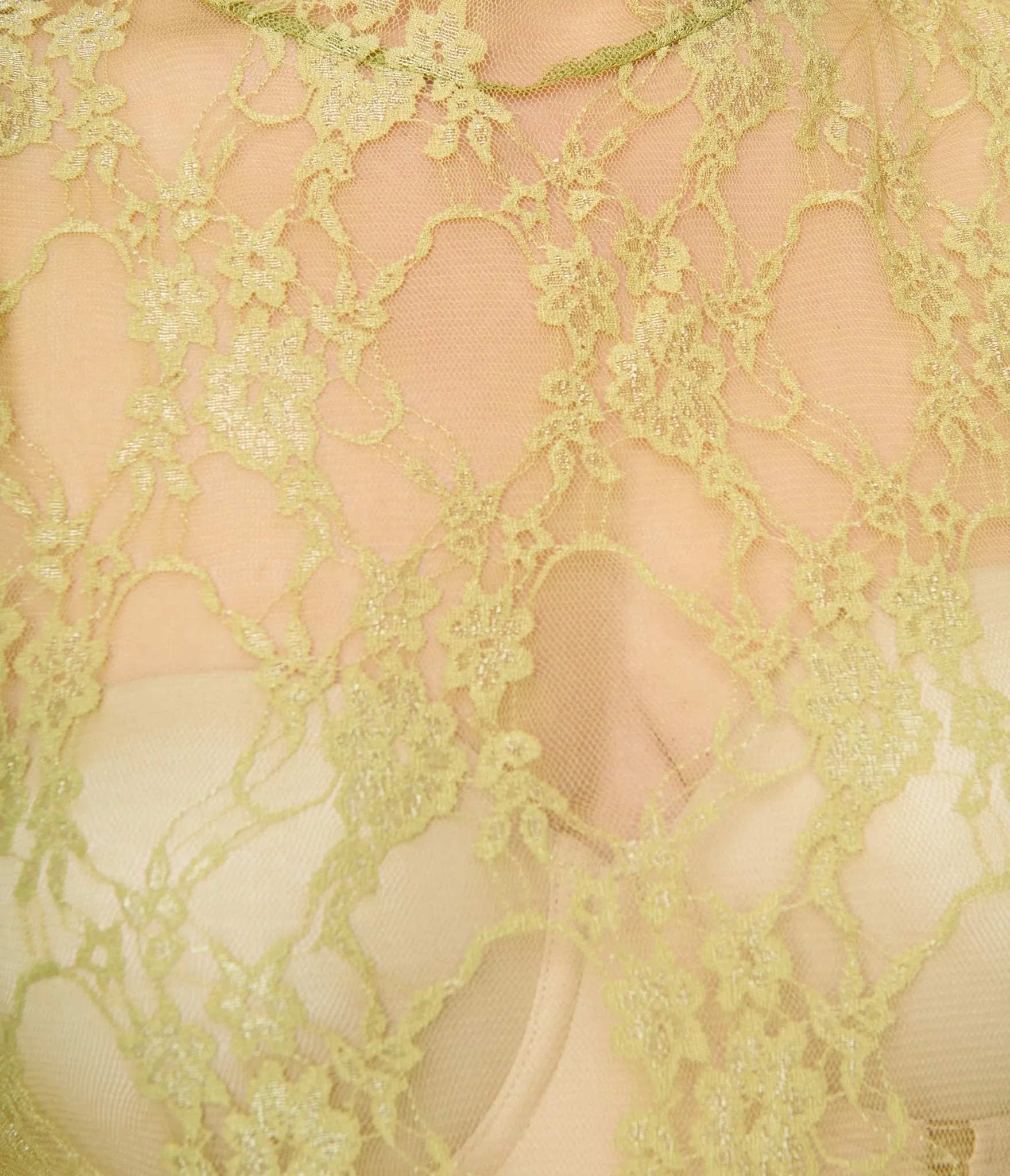 Key Lime Green Floral Lace Top