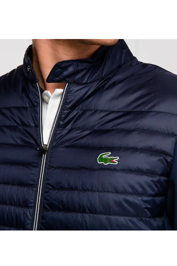 Lacoste Quilted Jacket Lightweight Navy