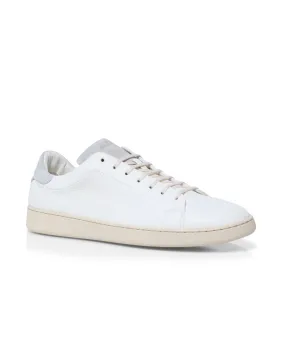 Leather and Suede Sneaker in White