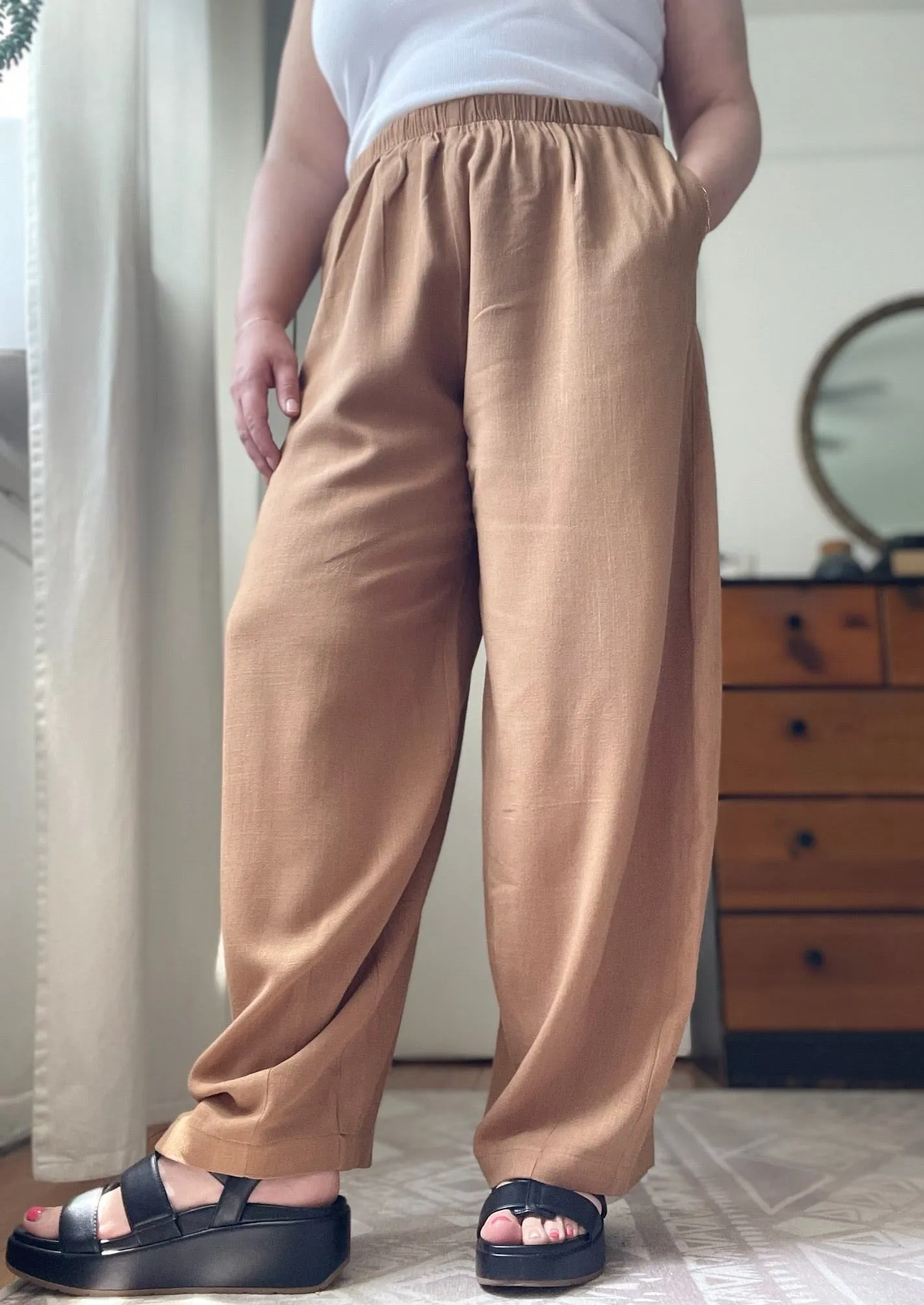 Linen Barrel Pant