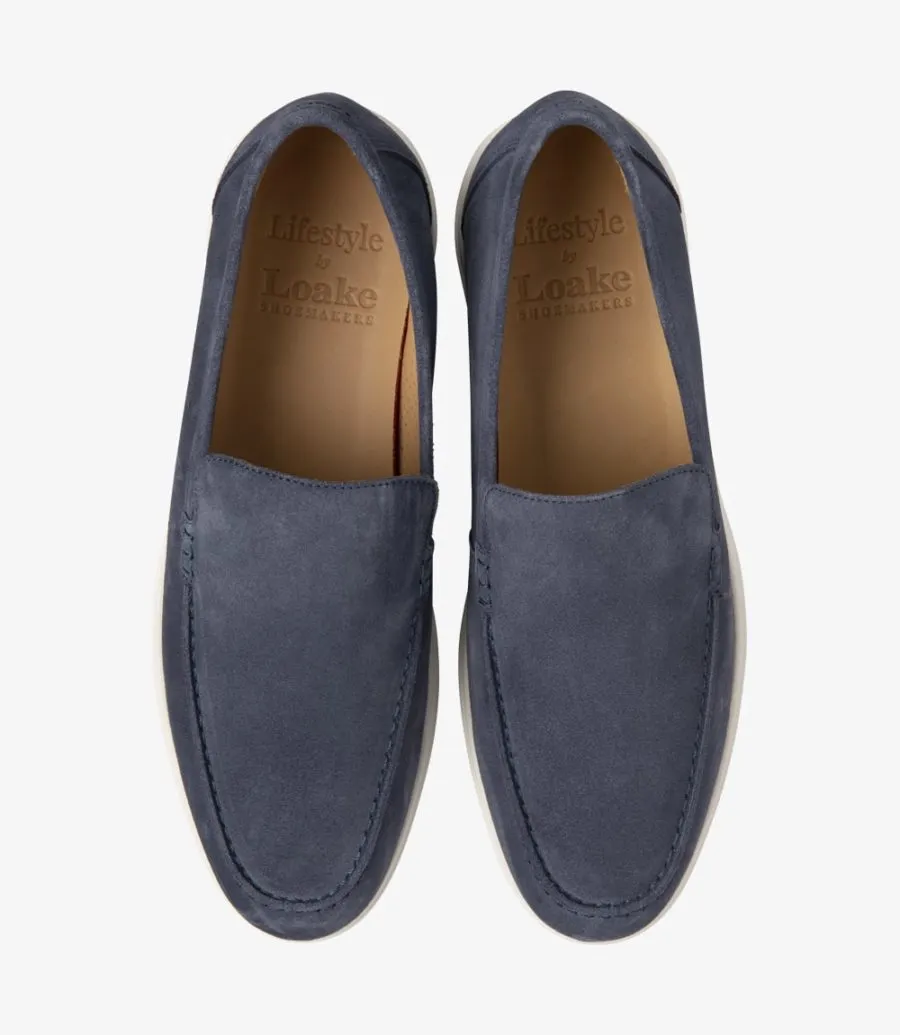 LOAKE  Tuscany - Suede Loafers -  Light Blue