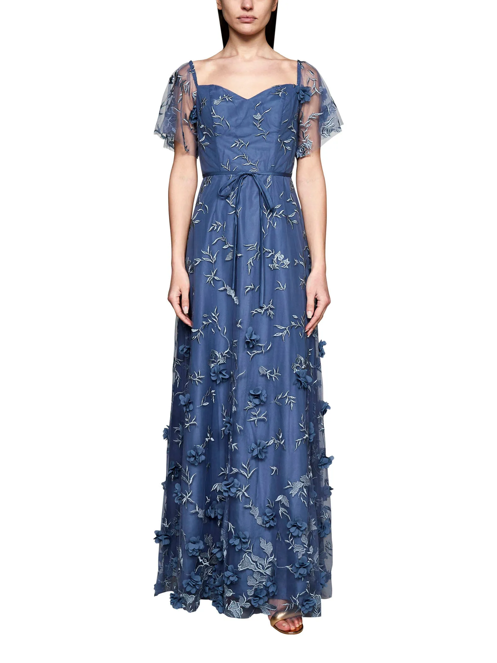 Marchesa Notte Portici Off-Shoulder Dress