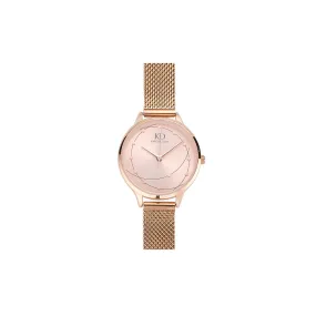 Milena Rose Gold Mesh Band Watch- Knight & Day Jewellery