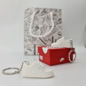 Mini Sneaker Keyring- AF1 Low (White)