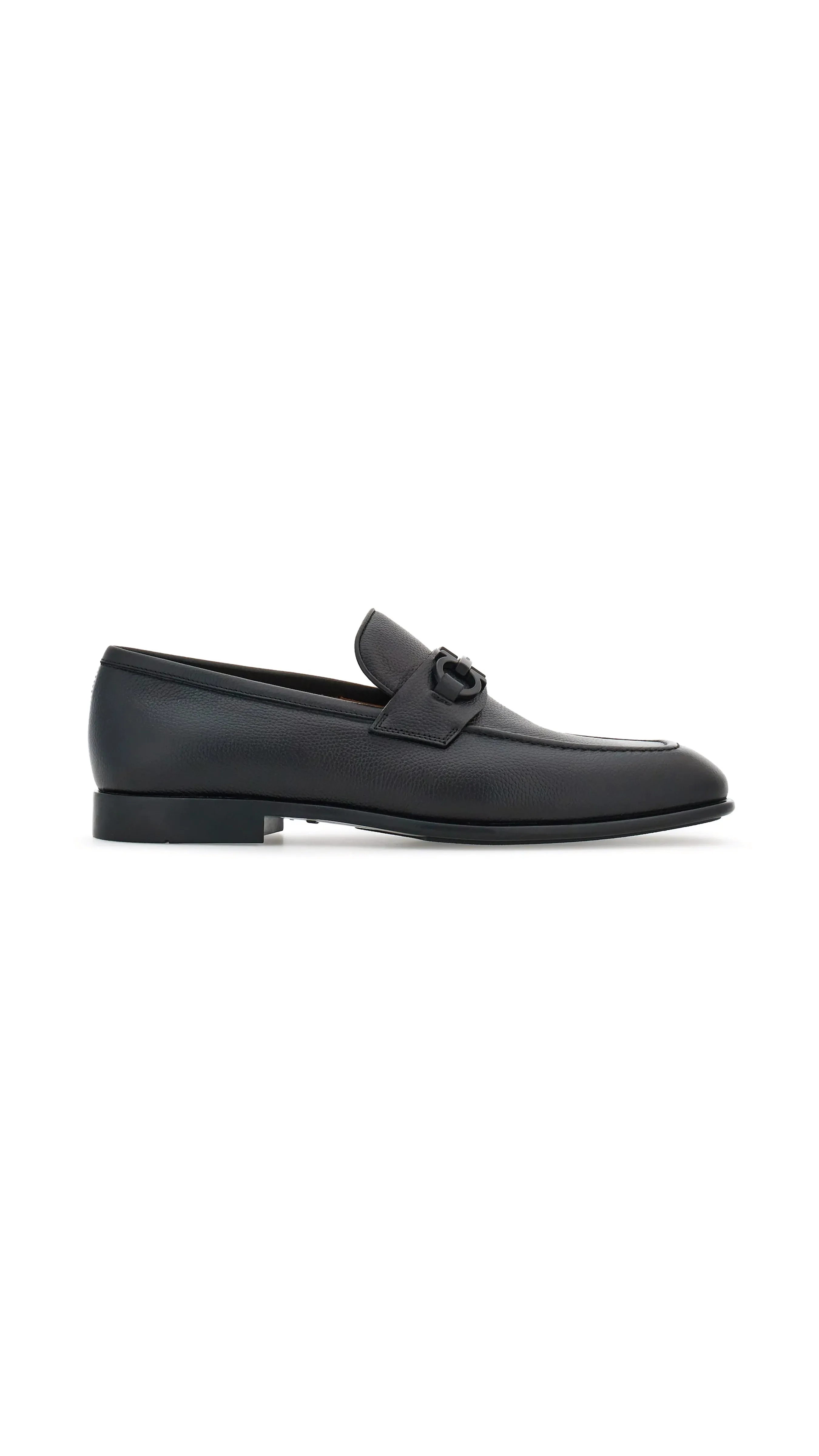 Moccasin with Gancini Ornament - Black