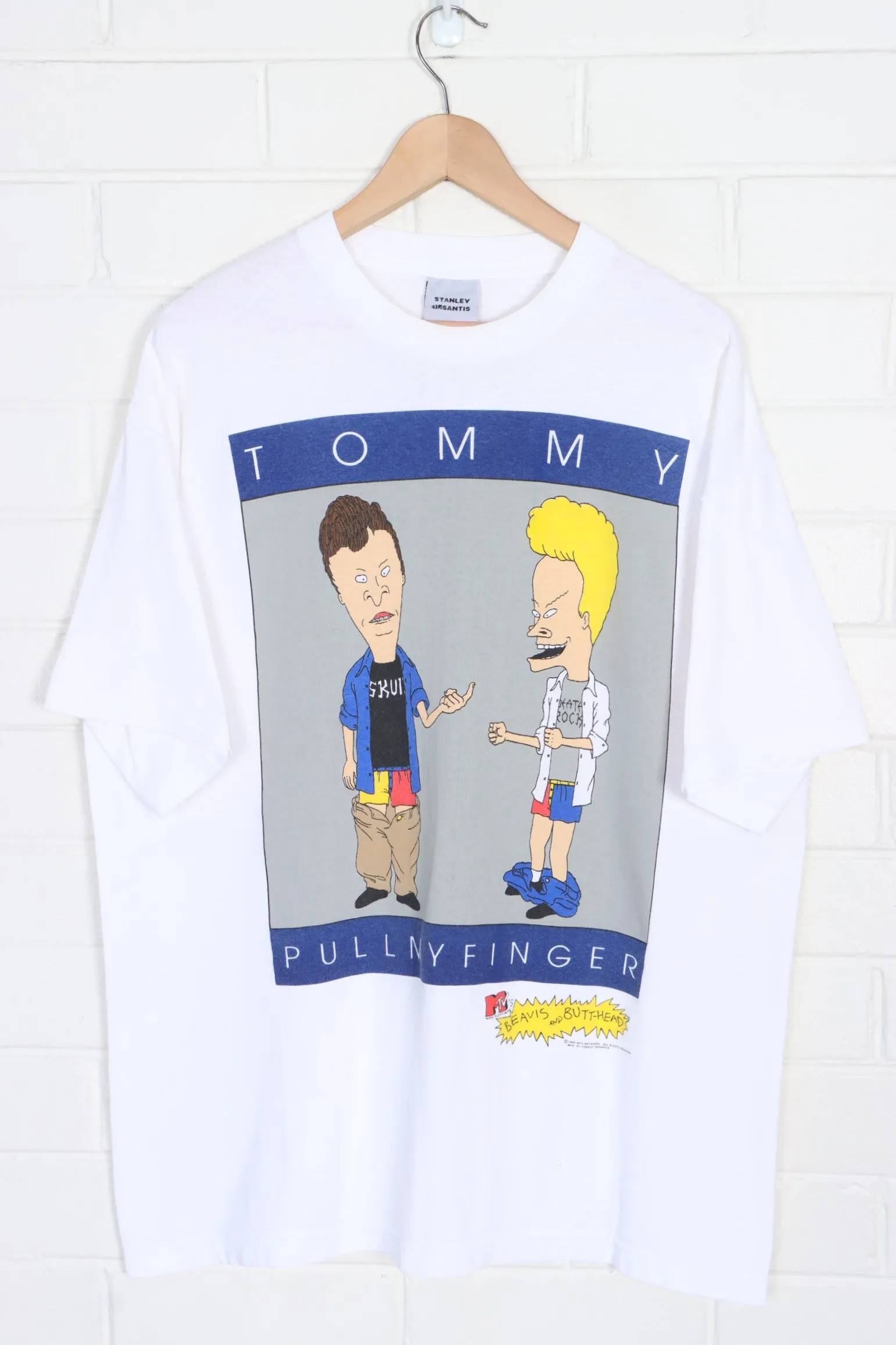 MTV STANLEY DESANTIS Beavis and Butt-Head 1995 Tommy Pullmyfinger T-Shirt (XL)